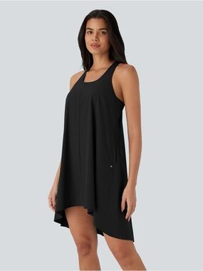 Halara Breezeful RacerPocket High Low Flowy Mini Swing Dress - NWOT